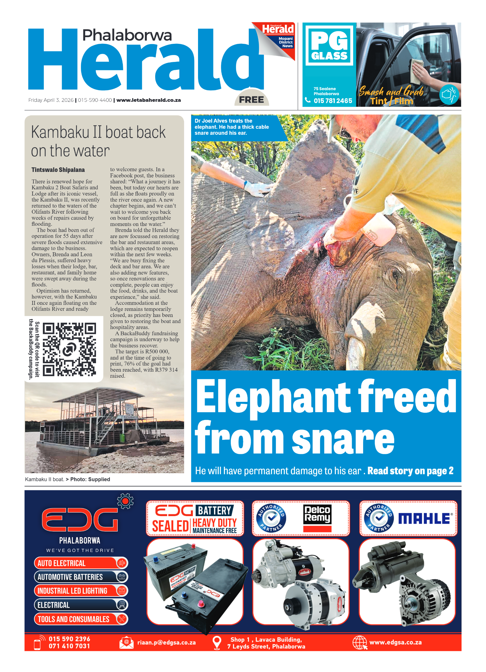 Phalaborwa Herald 3 April 2026 page 1