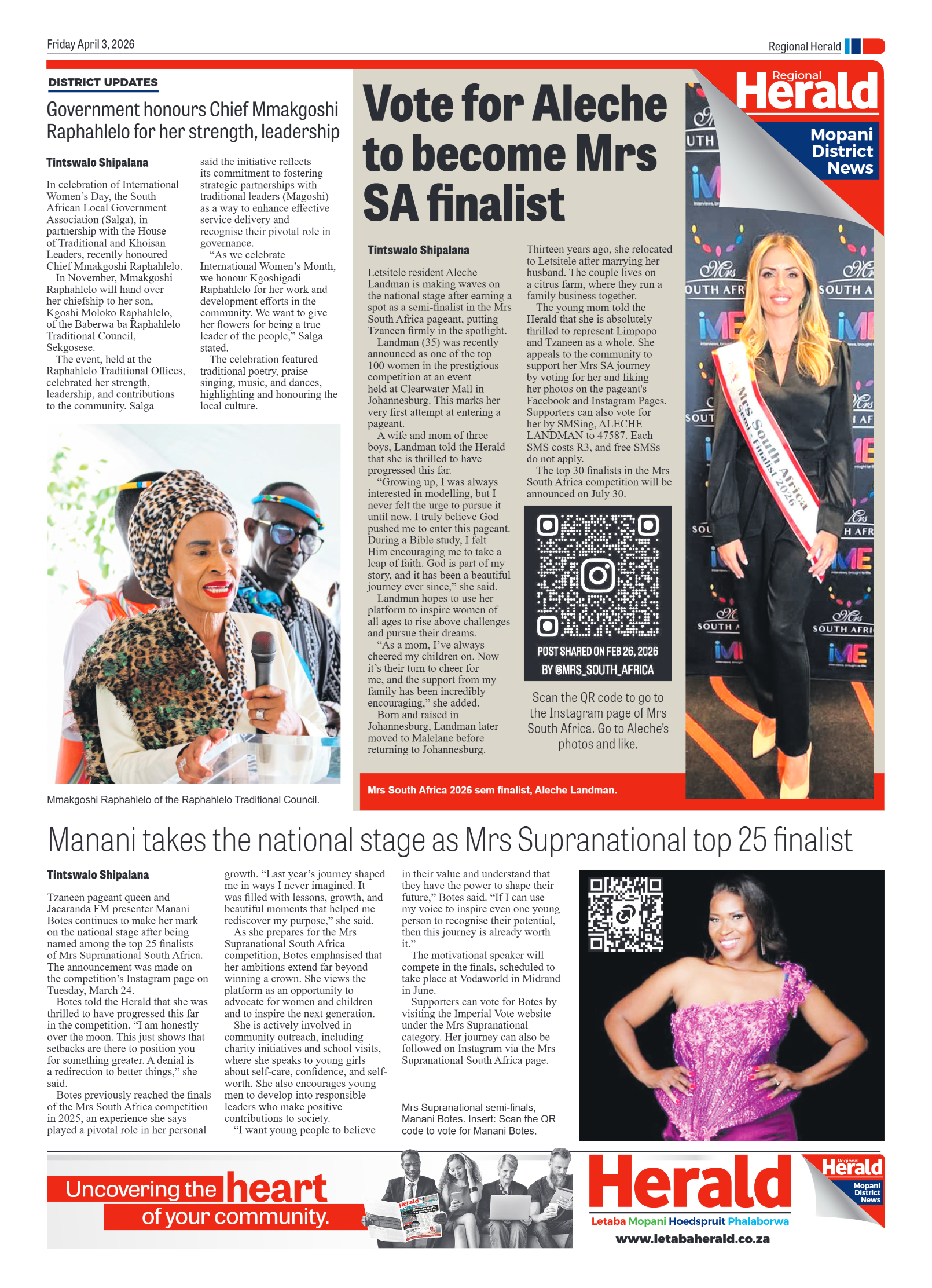 Phalaborwa Herald 3 April 2026 page 3