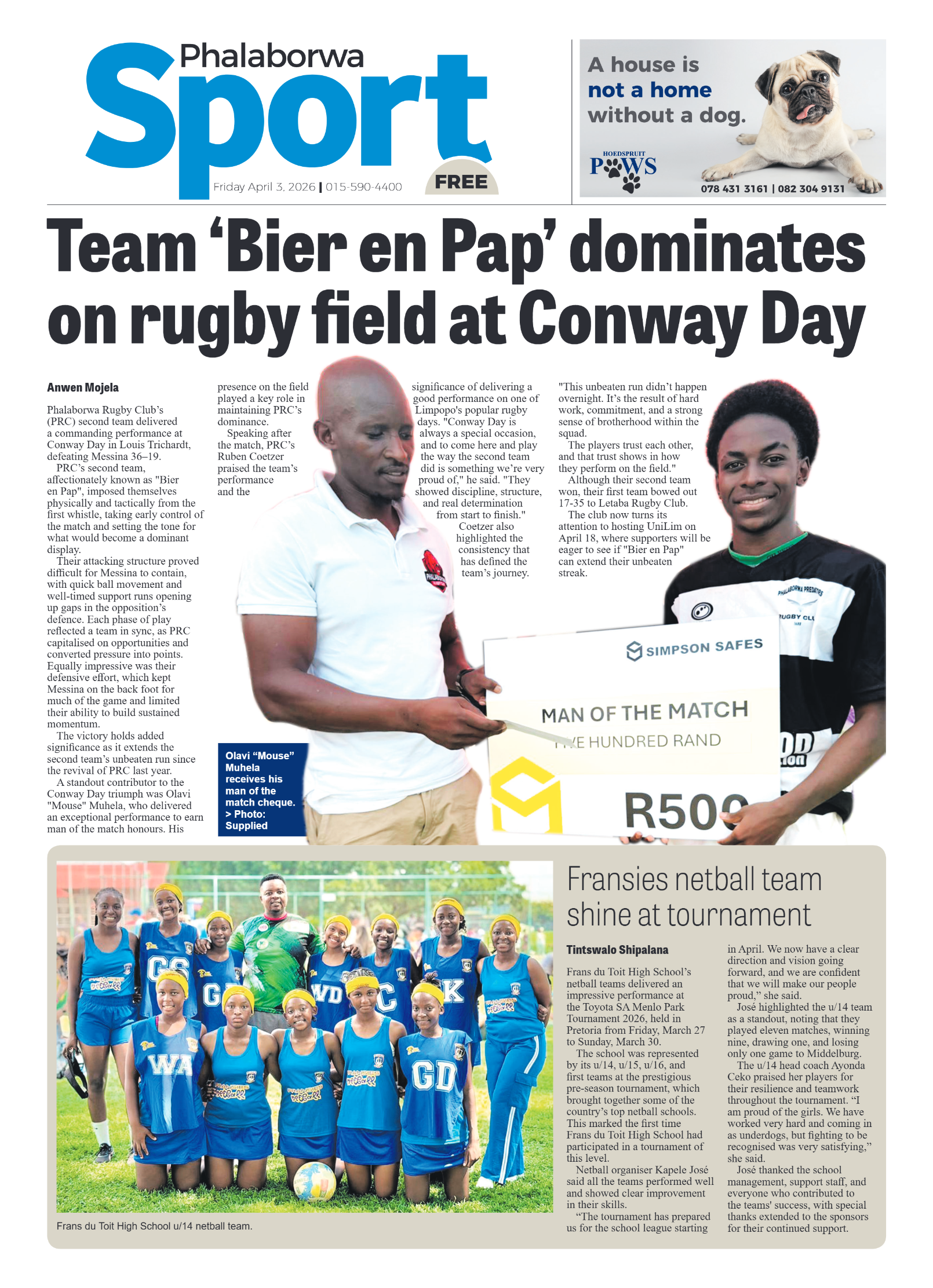 Phalaborwa Herald 3 April 2026 page 8