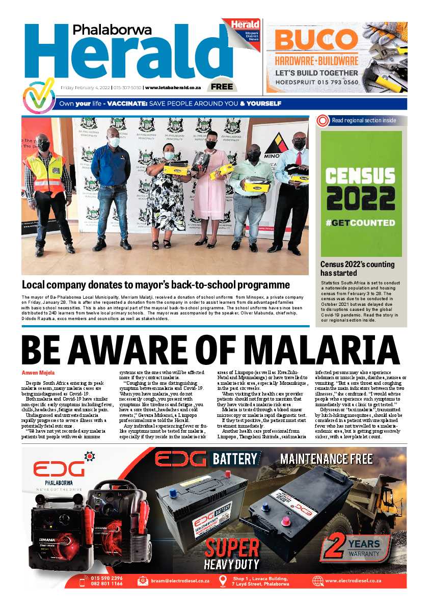 Phalaborwa Herald 4 Feb 2022 page 1