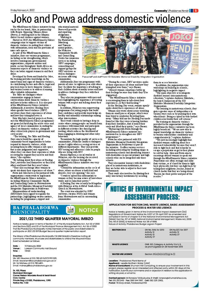 Phalaborwa Herald 4 Feb 2022 page 10