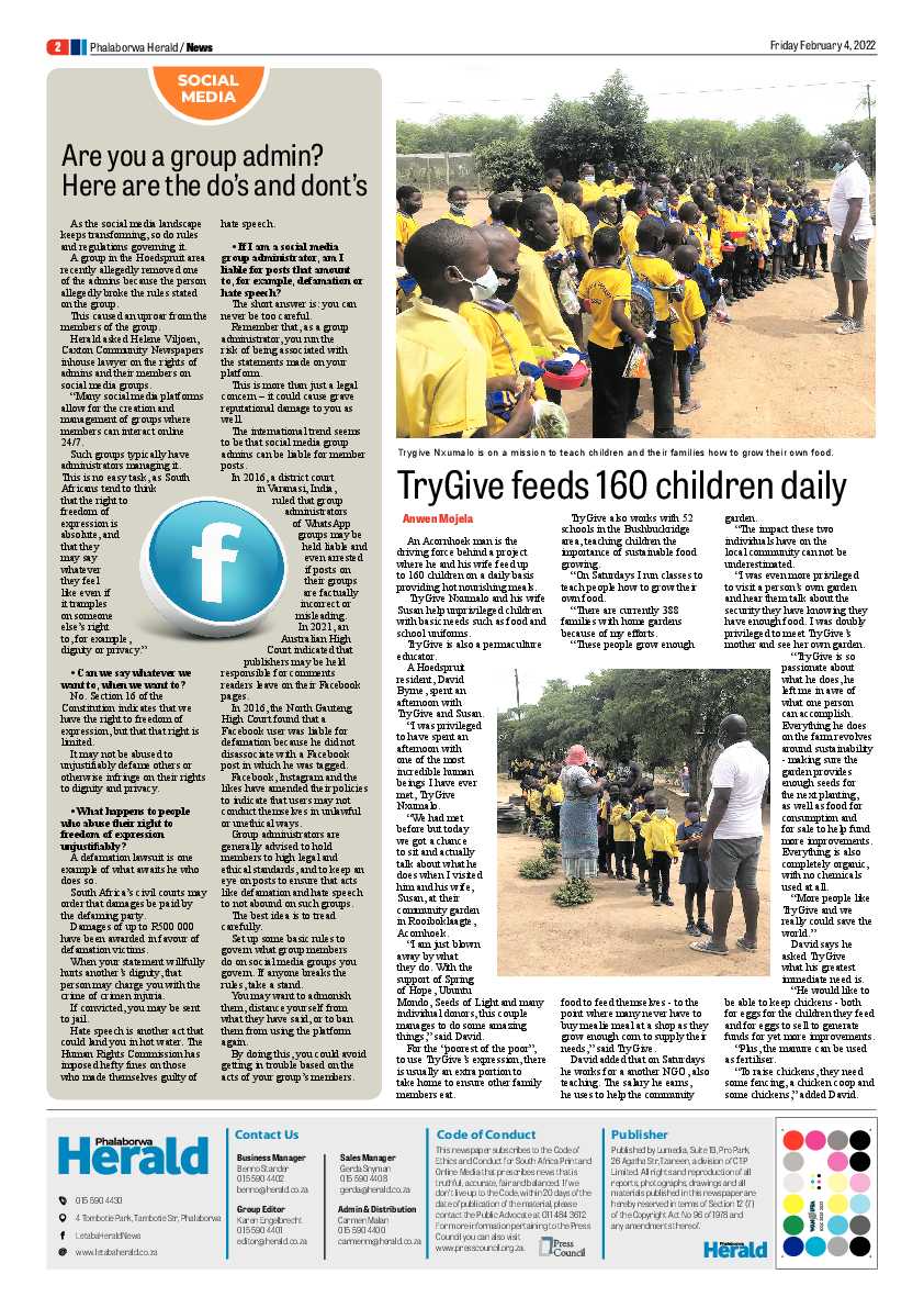 Phalaborwa Herald 4 Feb 2022 page 2