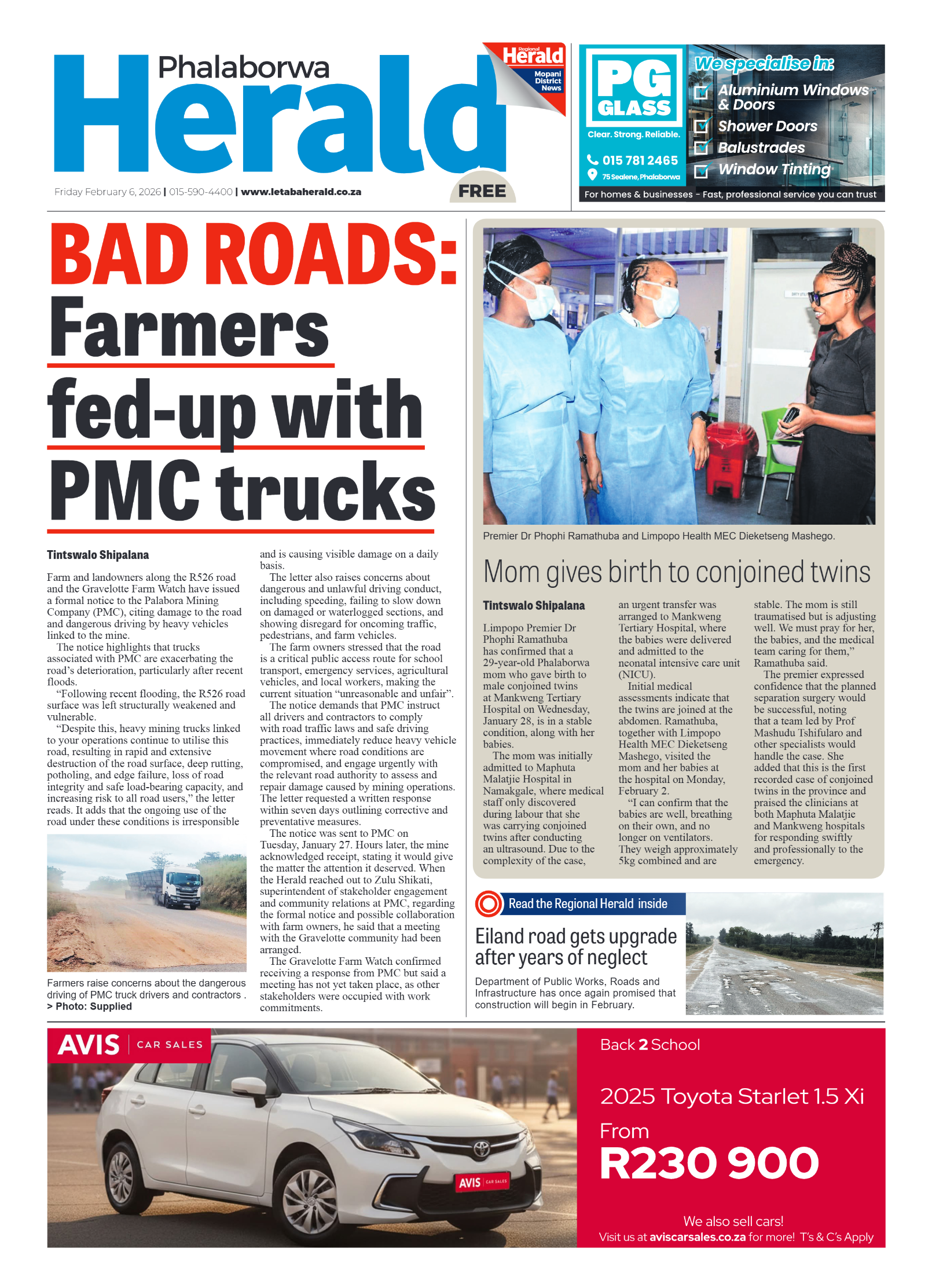 Phalaborwa Herald 6 Feb 2026 page 1
