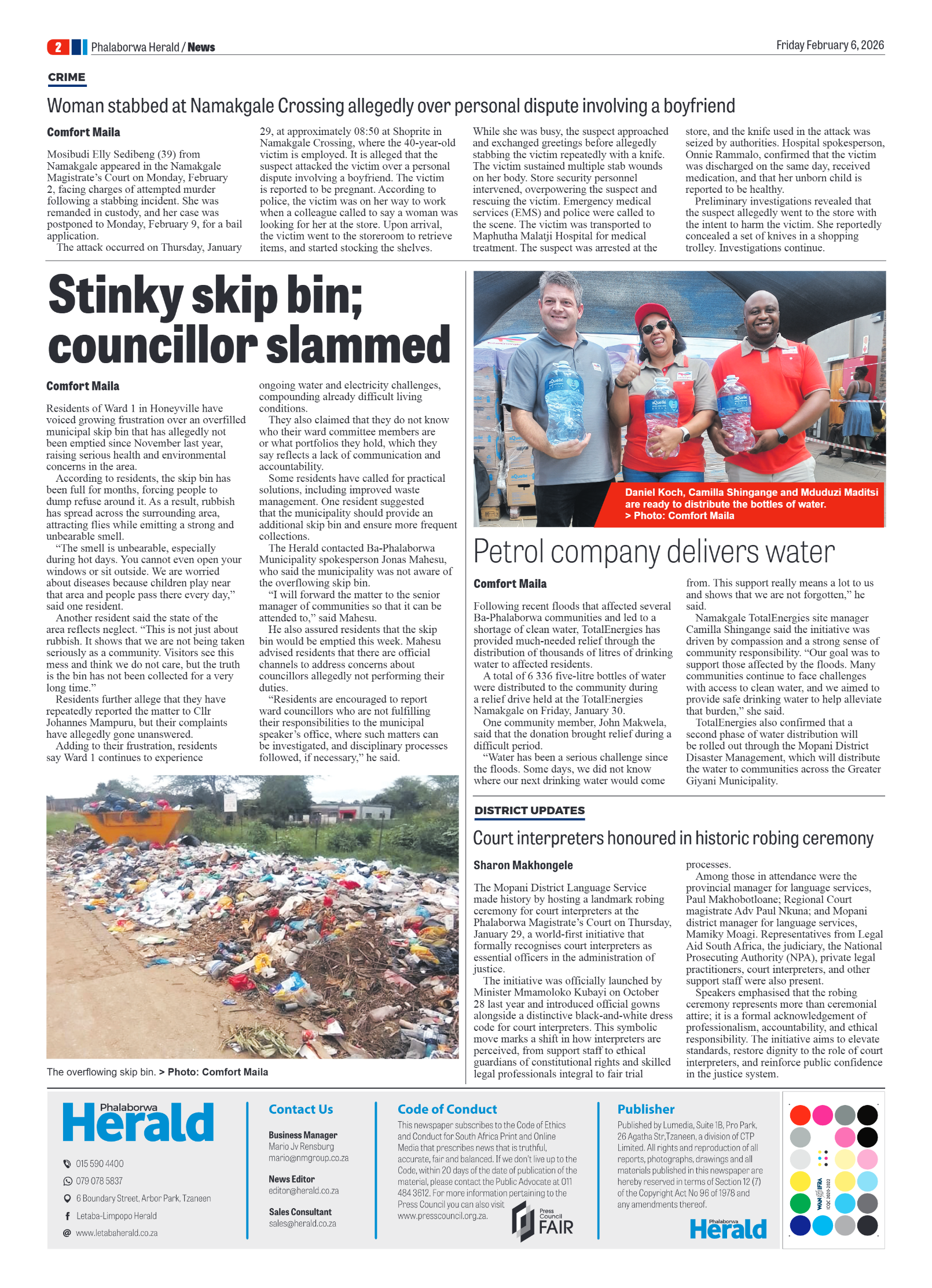 Phalaborwa Herald 6 Feb 2026 page 2
