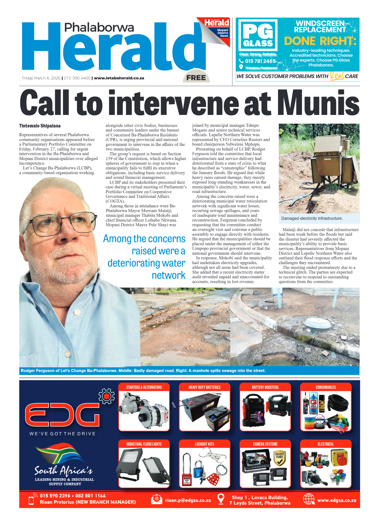 Phalaborwa Herald 6 March 2026 page 1