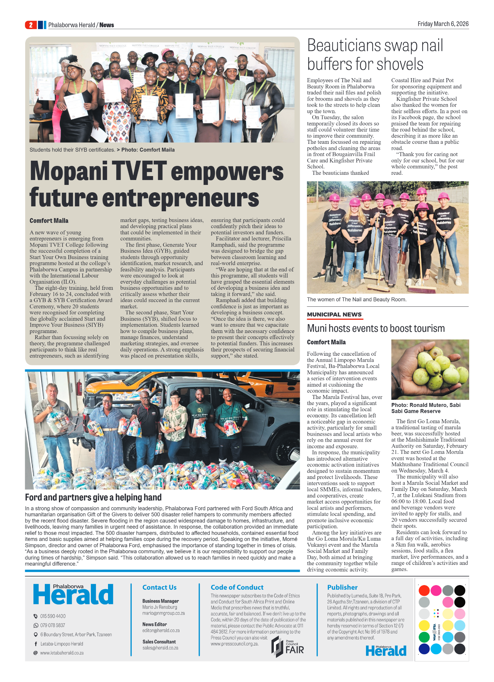 Phalaborwa Herald 6 March 2026 page 2