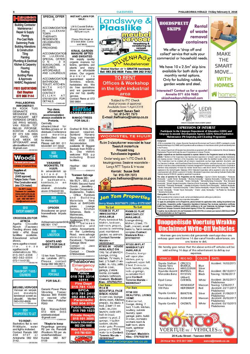Phalaborwa Herald – 9 February 2018 page 6