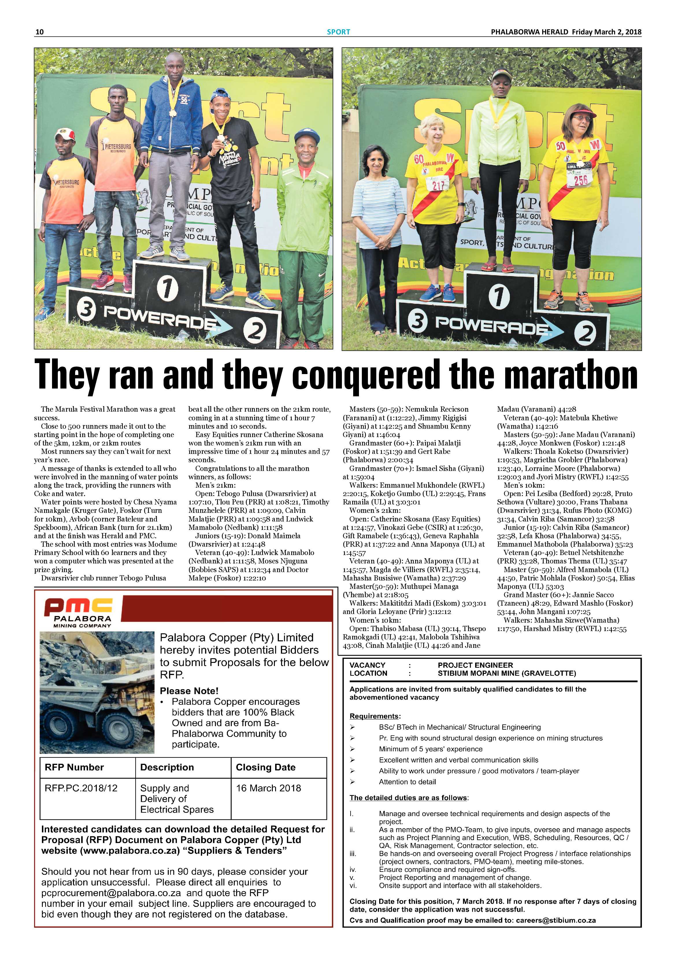 Phalaborwa Herald – 2 March 2018 page 10