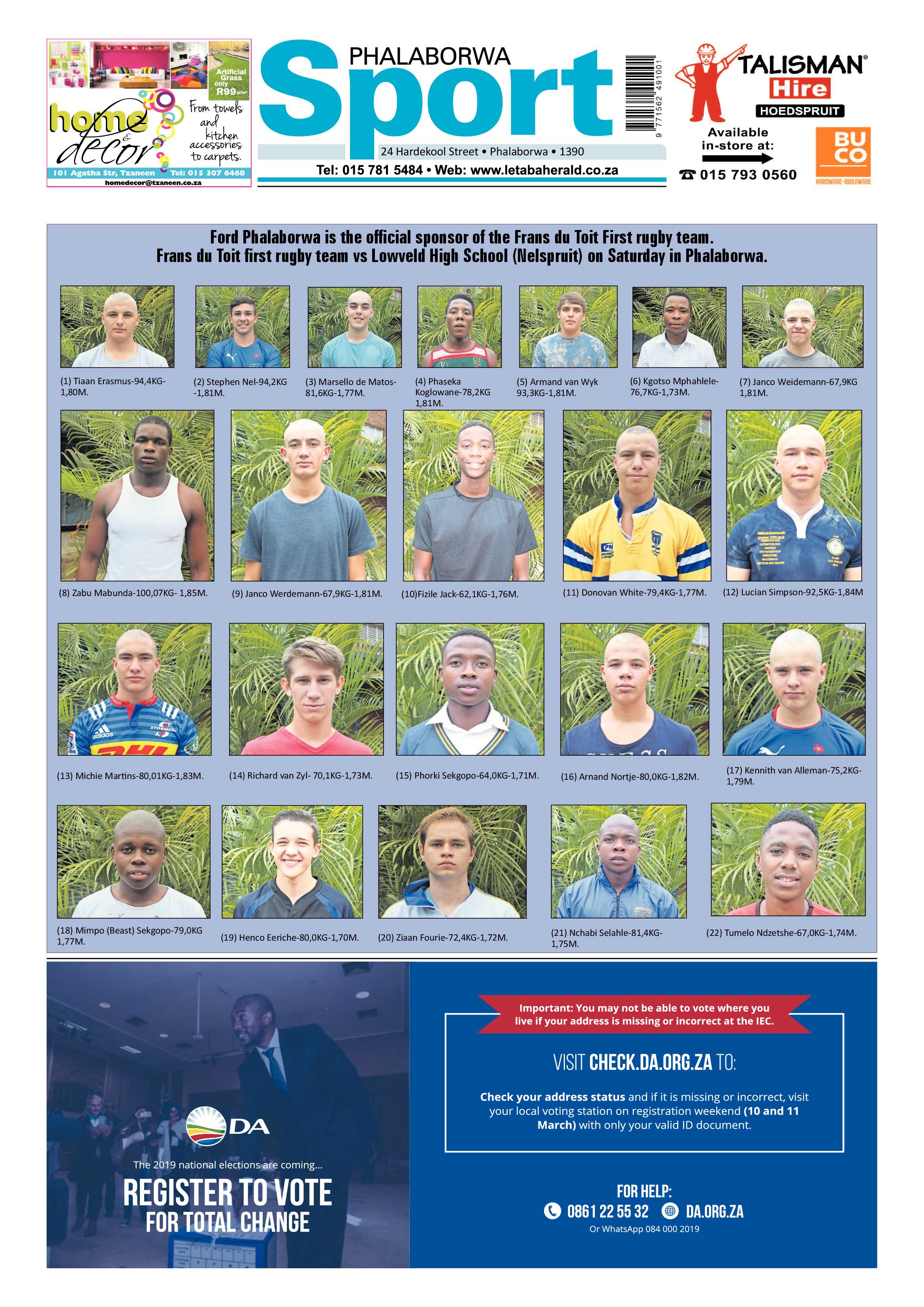 Phalaborwa Herald – 2 March 2018 page 12