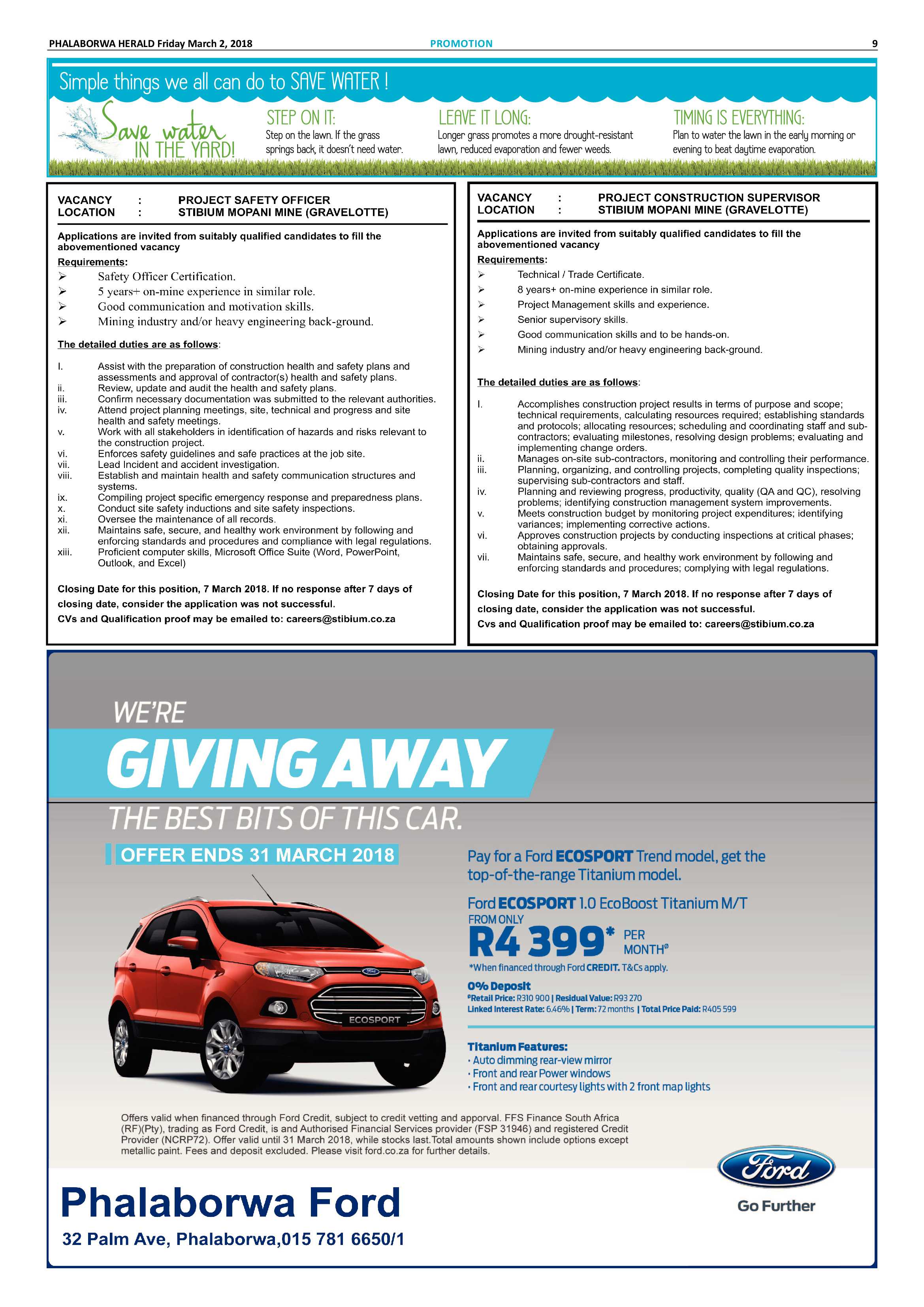 Phalaborwa Herald – 2 March 2018 page 9